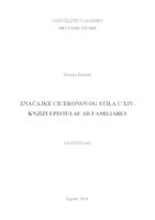 prikaz prve stranice dokumenta Značajke Ciceronovog stila u XIV. knjizi Epistulae ad familiares