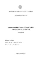 prikaz prve stranice dokumenta Misaoni eksperimenti i metoda pozivanja na intuicije