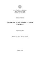 prikaz prve stranice dokumenta Migracije iz Dalmacije u Južnu Ameriku