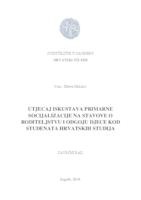 prikaz prve stranice dokumenta Utjecaj iskustva primarne socijalizacije na stavove o roditeljstvu i odgoju djece