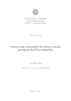 prikaz prve stranice dokumenta Obrazovanje u Republici Hrvatskoj i njegov daljnji razvoj: kritički pristup