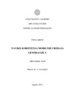 prikaz prve stranice dokumenta Navike korištenja mobilnih uređaja Generacije Y