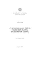 prikaz prve stranice dokumenta Evaluacija skale radnih vrijednosti EVAT na studentskom uzorku