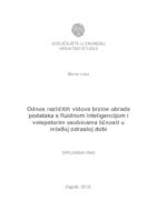 prikaz prve stranice dokumenta Odnos različitih vidova brzine obrade podataka s fluidnom inteligencijom i velepetorim osobinama ličnosti u mlađoj odrasloj dobi