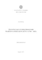 prikaz prve stranice dokumenta Životni i kulturni prostori Martina Jurja Kovačića (1744-1821)