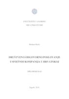 prikaz prve stranice dokumenta Društveno odgovorno poslovanje uspješnih kompanija u Hrvatskoj