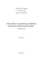 prikaz prve stranice dokumenta Neki aspekti valjanosti Skala profesija Hoganovog upitnika ličnosti (HPI)