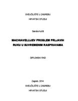 prikaz prve stranice dokumenta Machiavellijev problem prljavih ruku u suvremenim raspravama