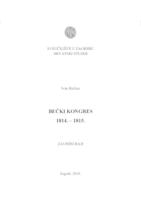 prikaz prve stranice dokumenta Bečki kongres 1814. - 1815.