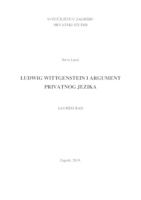 prikaz prve stranice dokumenta Ludwig Wittgenstein i argument privatnog jezika