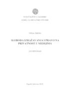prikaz prve stranice dokumenta Sloboda izražavanja i pravo na privatnost u medijima