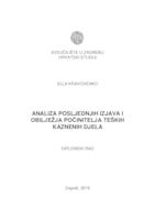 prikaz prve stranice dokumenta Analiza posljednjih izjava i obilježja počinitelja teških kaznenih djela