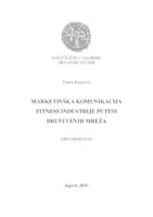 prikaz prve stranice dokumenta Marketinška komunikacija fitness industrije putem društvenih mreža