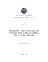 prikaz prve stranice dokumenta Upoznatost srednjoškolaca s prikrivenim oglašavanjem na društvenim mrežama