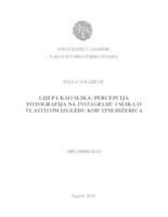 prikaz prve stranice dokumenta Lijepa kao slika: perceprija fotografija na Instagramu i slika o vlastitom izgledu kod  tinejdžerica