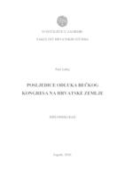 prikaz prve stranice dokumenta Posljedice odluka Bečkog kongresa na hrvatske zemlje