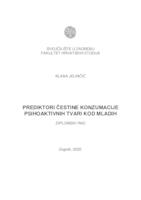 prikaz prve stranice dokumenta Prediktori čestine konzumacije psihoaktivnih tvari kod mladih