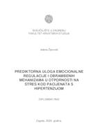 prikaz prve stranice dokumenta Prediktorna uloga emocionalne regulacije i obrambenih mehanizama u otpornosti na stres kod pacijenata s hipertenzijom