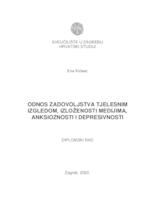 prikaz prve stranice dokumenta Odnos zadovoljstva tjelelsnim izgledom, izloženosti medijima, anksioznosti i depresivnosti