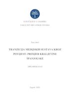 prikaz prve stranice dokumenta Tranzicija medijskih sustava kroz povijest: Primjer Kraljevine Španjolske