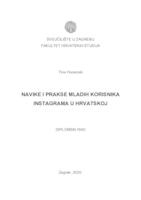 prikaz prve stranice dokumenta Navike i prakse mladih korisnika Instagrama u Hrvatskoj