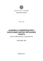 prikaz prve stranice dokumenta Zajednica u kiberprostoru i djelovanje unutar virtualnog svijeta