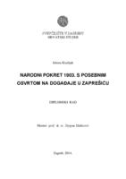 prikaz prve stranice dokumenta Narodni pokret 1903. s posebim osvrtom na događaje u Zaprešiću