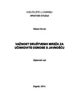 prikaz prve stranice dokumenta Važnost društvenih mreža za učinkovite odnose s javnošću