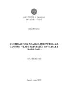 prikaz prve stranice dokumenta Kontrastivna analiza priopćenja za javnost Vlede Republike Hrvatske i Vlade SAD-a