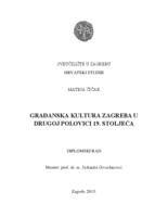 prikaz prve stranice dokumenta Građanska kultura Zagreba u drugoj polovici 19. stoljeća