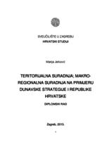 prikaz prve stranice dokumenta Teritorijalna suradnja: Makroregionalna suradnja na primjeru Dunavske strategije i Republike Hrvatske