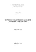 prikaz prve stranice dokumenta Konferencija za medije kao alat političke komunikacije