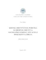 prikaz prve stranice dokumenta Kritika društvenog poretka slobodnog društva: sociološki subjekt, situacija i diskurzivna zbilja