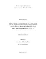 prikaz prve stranice dokumenta Čitanje Zagorkina romana "Kći Lotršćaka" kao romanse i/ili pustolovnog narativa