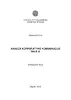 prikaz prve stranice dokumenta Analiza korporativne komunikacije "INA"d.d.