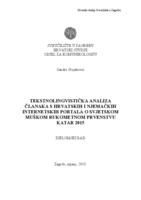 prikaz prve stranice dokumenta Tekstnolingvistička analiza članaka s hrvatskih i njemačkih internetskih portala o Svjetskom muškom rukometnom prvenstvu Katar 2015.