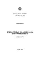 prikaz prve stranice dokumenta Stigmatizacija HIV/AIDS osoba - Drušveni aspekti