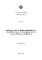 prikaz prve stranice dokumenta Izloženost mladih medijskim idealima ljepote i učinak intervencije medijske pismenosti na samopredodžbu vlastitog izgleda