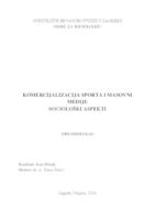 prikaz prve stranice dokumenta Komercijalizacija sporta i masovni mediji: sociološki aspekti