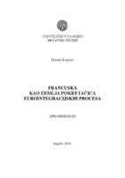 prikaz prve stranice dokumenta Francuska kao zemlja pokretačica eurointegracijskih procesa