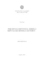 prikaz prve stranice dokumenta Percepcija identiteta, imidža i reputacije odnosa s javnošću