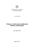 prikaz prve stranice dokumenta Primjena i učinkovitost mindfulness tehnike u psihoterapiji