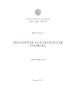 prikaz prve stranice dokumenta Feminističke kritike političke filozofije