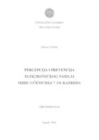 prikaz prve stranice dokumenta Percepcija i prevencija elektroničkog nasilja među učenicima 7. i 8. razreda