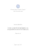 prikaz prve stranice dokumenta Utjecaj društvenih mreža na svakodnevni život studenata