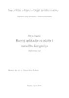 prikaz prve stranice dokumenta Razvoj aplikacije za odabir i narudžbu fotografija