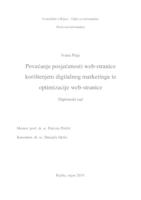 prikaz prve stranice dokumenta Povećanje posjećenosti web stranice korištenjem digitalnog marketinga te optimizacije web stranice