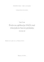 prikaz prve stranice dokumenta POSLOVNA APLIKACIJA OAZA NAD RELACIJSKOM BAZOM PODATAKA