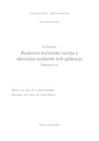 prikaz prve stranice dokumenta Reaktivna korisnička sučelja u okruženju modernih web aplikacija