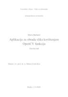 prikaz prve stranice dokumenta Aplikacija za obradu slika korištenjem OpenCV funkcija